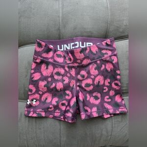 Under Armour Pink Leopard Print Athletic Shorts